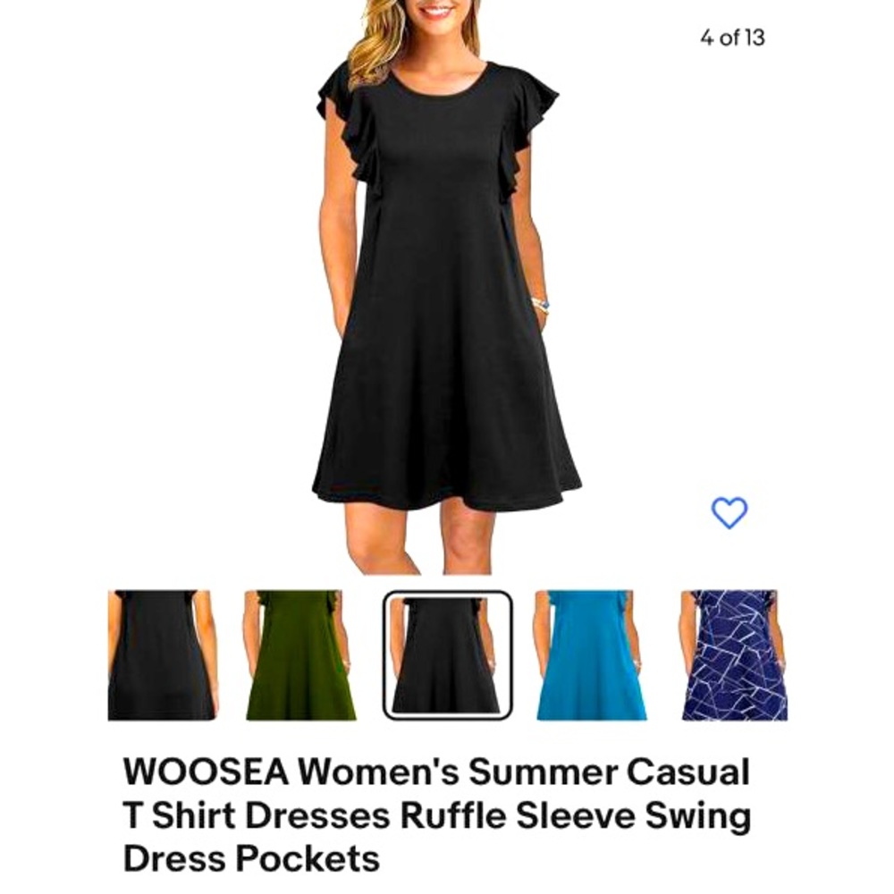 NWT Black women’s summer dress size L